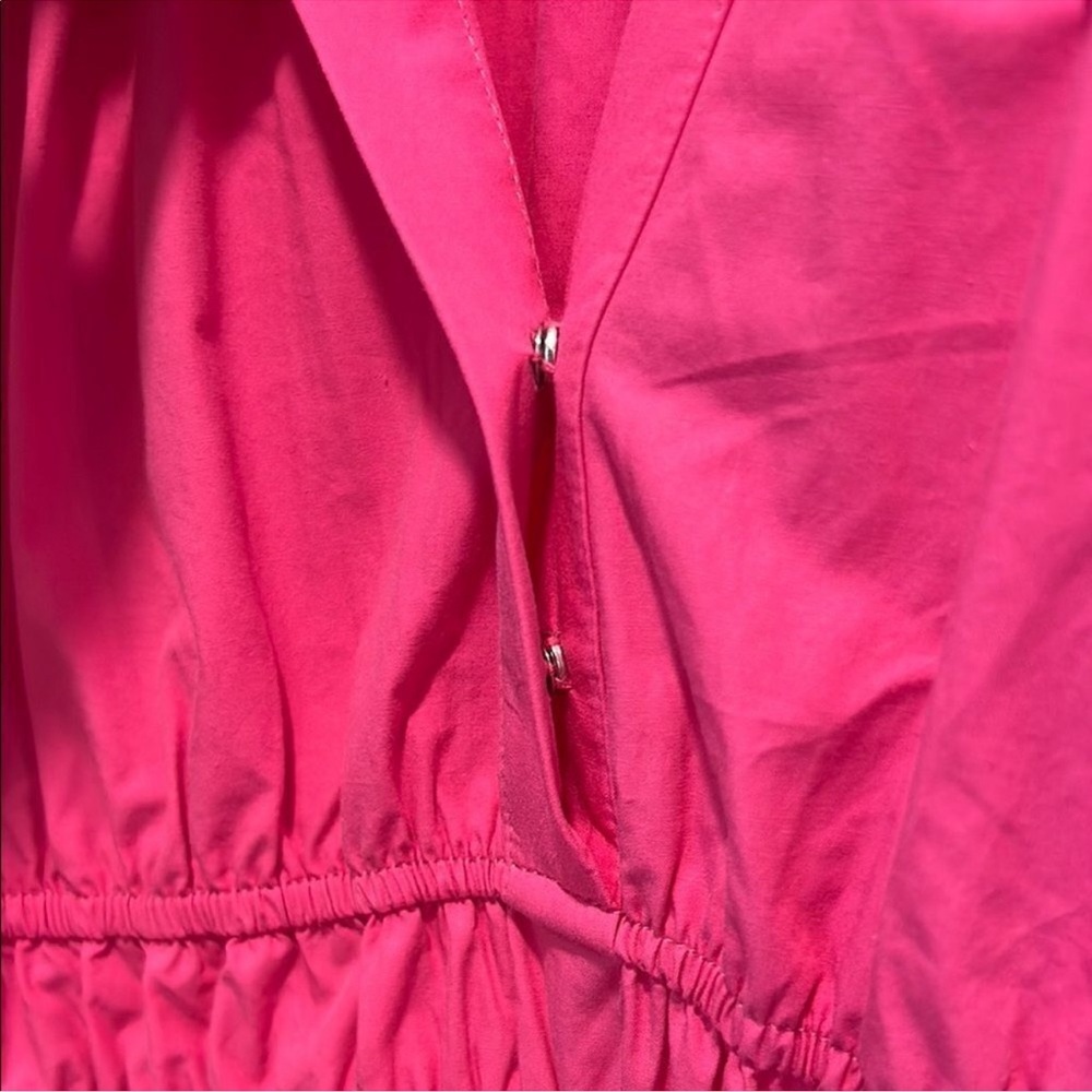 Anthropologie style Ces Femme Vibrant Pink Midi Dress size L - Picture 2 of 6